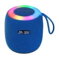 thumbnail image 2 of Nkmbld Car Subwoofer Hot-Selling Mini Portable Wireless Bluetooth Speaker with Colorful LED Lights and Fabric Featuring, Birthday Gifts, Blue, 2 of 6