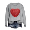 thumbnail image 2 of Meichang Chandails en Molleton Mignons pour Femmes, Chandail en Molleton de la Saint-Valentin, Chandail en Molleton Graphique Drôle d'Amour, Manches Longues, Col Rond, Décontracté, Vacances, 2 of 4