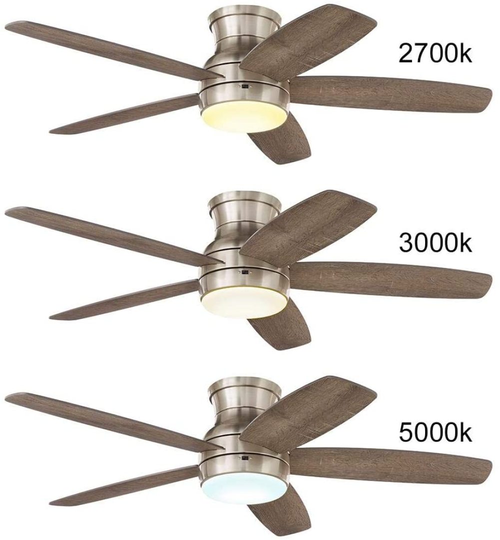 Home Decorators Collection Ashby Park 52 in. Integrated LED Brushed Nickel  Ceiling Fan with Light Kit and Remote Control Color Changing Technology 