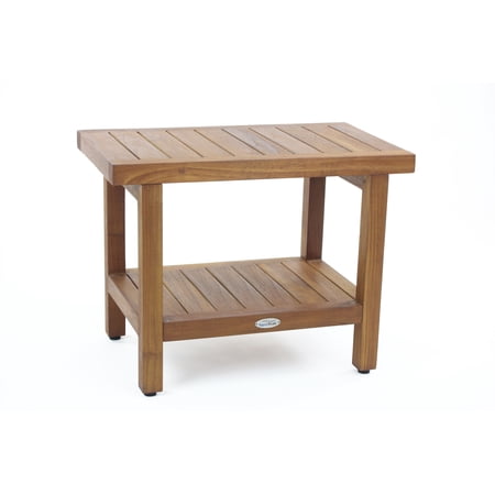 Floor Sample 24" Spa™ Teak Shower Bench with Shelf