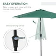 thumbnail image 4 of Outsunny Parasol de Patio Rond en Aluminium de 8,5 Pieds, Vert, 4 of 10
