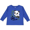 thumbnail image 3 of Inktastic My Oma Loves Me Cute Panda Boys or Girls Long Sleeve Toddler T-Shirt, 3 of 5