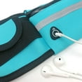 thumbnail image 3 of Wrapables Adjustable Neoprene Running Belt, Waterproof Fanny Pack, Workout Pouch for Running Jogging Hiking, Blue, 3 of 8