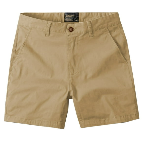 Men's Cotton 5 Inseam Shorts Casual Classic Fit Summer Twill Cargo Chino Golf Dress Short with Pockets