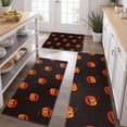 thumbnail image 2 of Black Halloween Pumpkins Kitchen Rugs Sets Of 3,Kitchen Runner Rugs Non Skid Washable,Decorative Kitchen Floor Mats for Kitchen,Sink,Laundry,17"x30"+ 17"x47" + 17"x59", 2 of 6