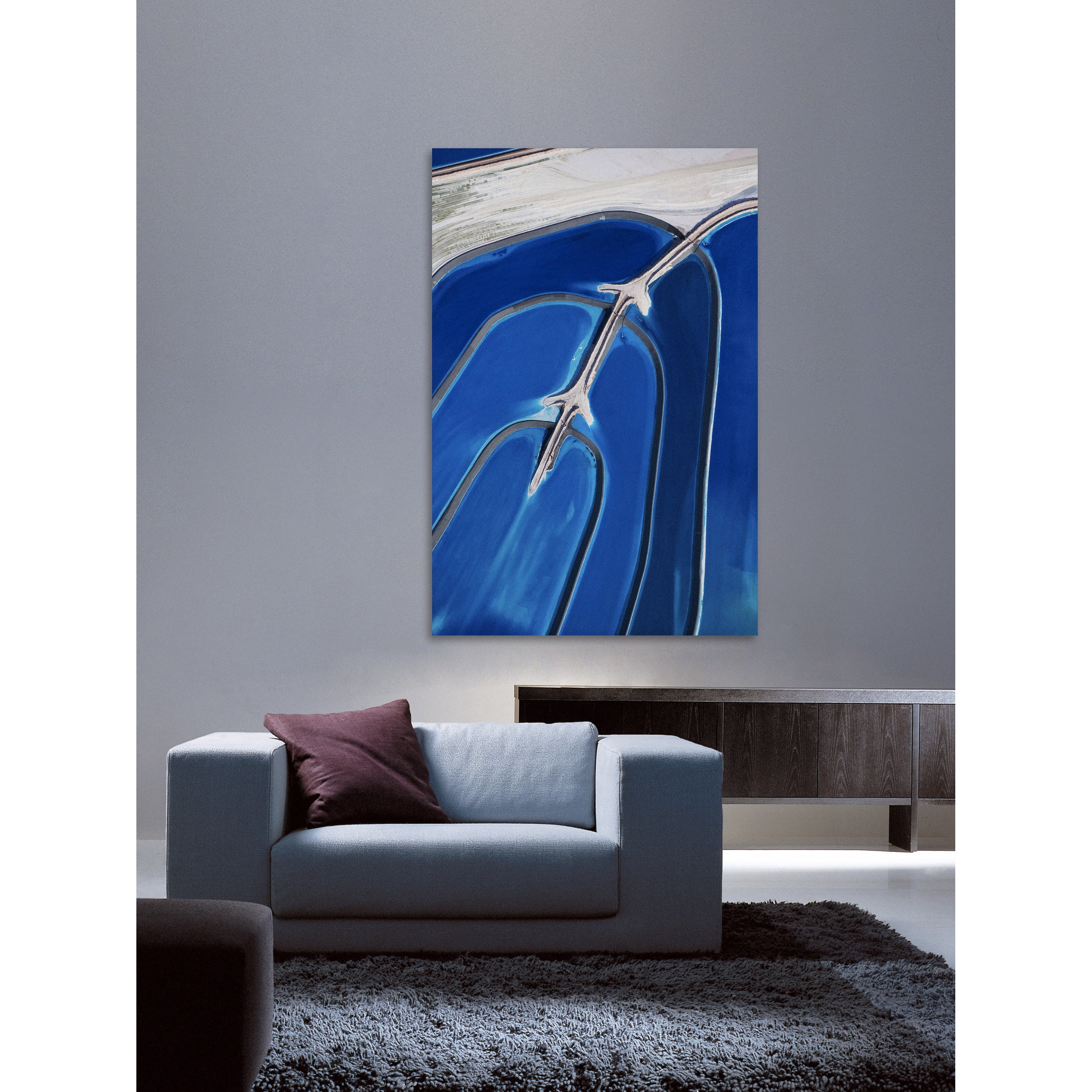 Marmont Hill "Blue Lagoons" Painting Print on Wrapped Canvas