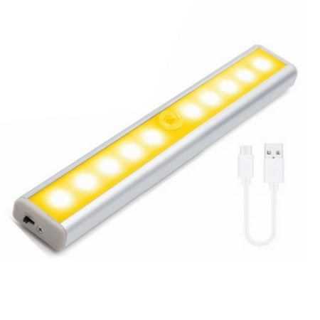 

Hloma LED Night Light Rechargeable Flicker-Free Automatic On/Off Ultra-Bright High Sensitivity Plastic LED Infrared Induction Lamp Closet Aisle Light Home Supplies