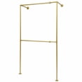 thumbnail image 5 of Miumaeov 2 Tiers Wall Mounted Clothes Rack Industrial Pipe Gold Metal Garment Hanger Stand Clothing Display Rod Free Standing Closet Storage Organizer, 5 of 16