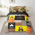 thumbnail image 2 of Manfei Orange Farm Tractor 7-Piece Twin Bedding Sets,Country Farmhouse Lodge Bedding Comforter Set,Patchwork Geometric Checkered Sheet Sets For Teens,Microfiber Bedroom Decor Reversible, 2 of 8