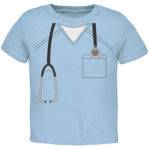 Halloween Doctor Scrubs Costume Light Blue Toddler T-Shirt - 3T