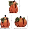 thumbnail image 2 of Rustic Wood Fall Pumpkin Decor, Indoor Standing Flat Pumpkin Decoration for Autumn Harvest Thanksgiving Halloween Décor Set of 3, 2 of 5