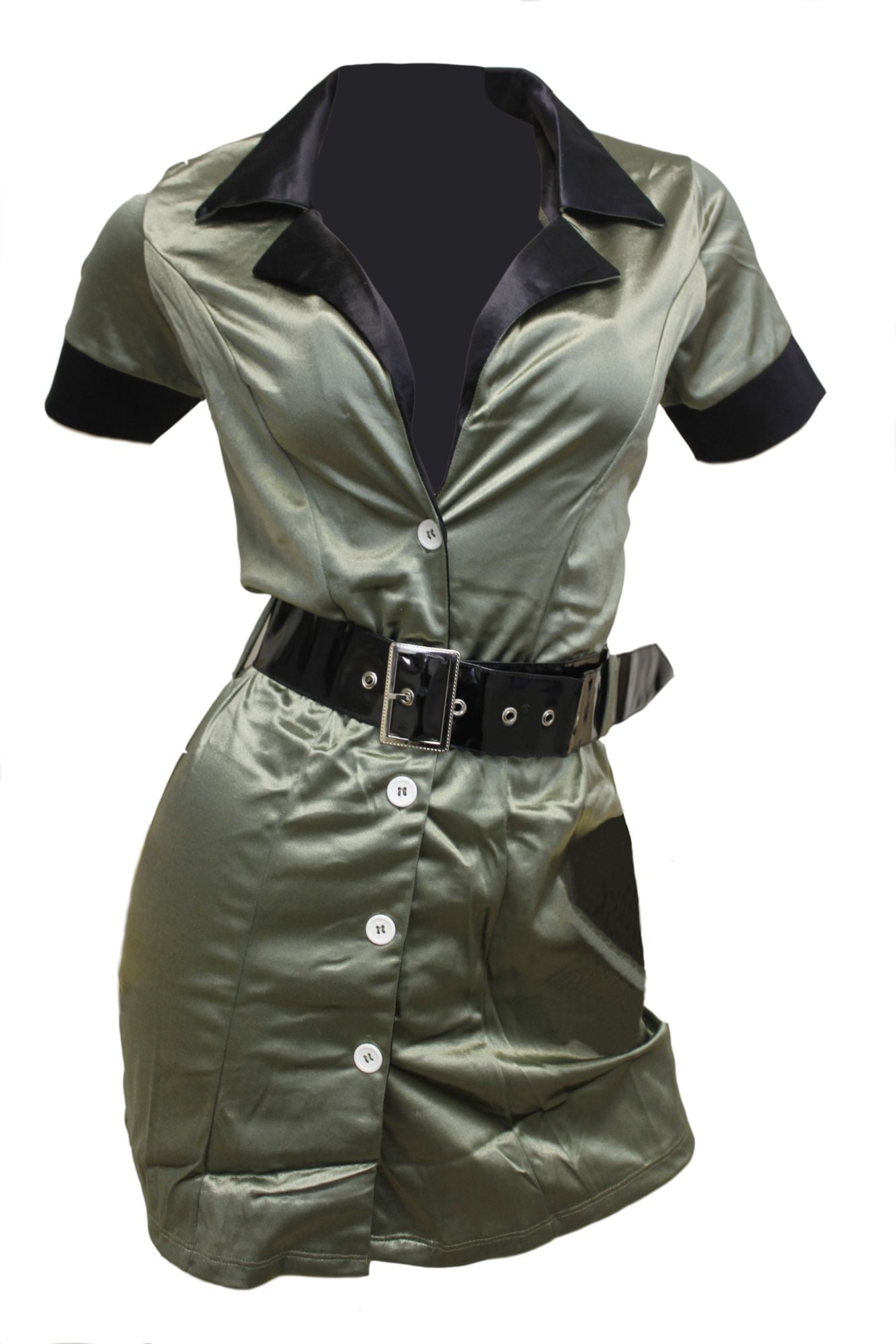 Fantasy Cosplay Army Green Dress Up Army Girl Combat Booty Camp Costume