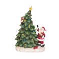 thumbnail image 2 of Transpac 16.5 in Multicolor Light Up Santa with Christmas Tree Polyresin Decorative Object for Holiday Decor, 2 of 5