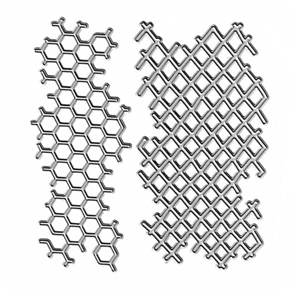 Troquel de corte HGSALK rejilla irregular hexagonal panal 2 piezas