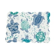 Turtle Bay 100% Cotton Quilted Single Placemat 13 x 19