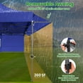 thumbnail image 2 of HOTEEL 10x30 Heavy Duty Canopy Tent with 6 Removable Sidewalls,Pop up Outdoor Commercial Party Wedding Tent with Roller Bag,Waterproof & UV 50+, Extended Awning, Dark Blue, 2 of 9