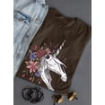 thumbnail image 3 of Unicorn Skull Neighing T-Shirt Women -Smartprints Designs, Female XX-Large, 3 of 4
