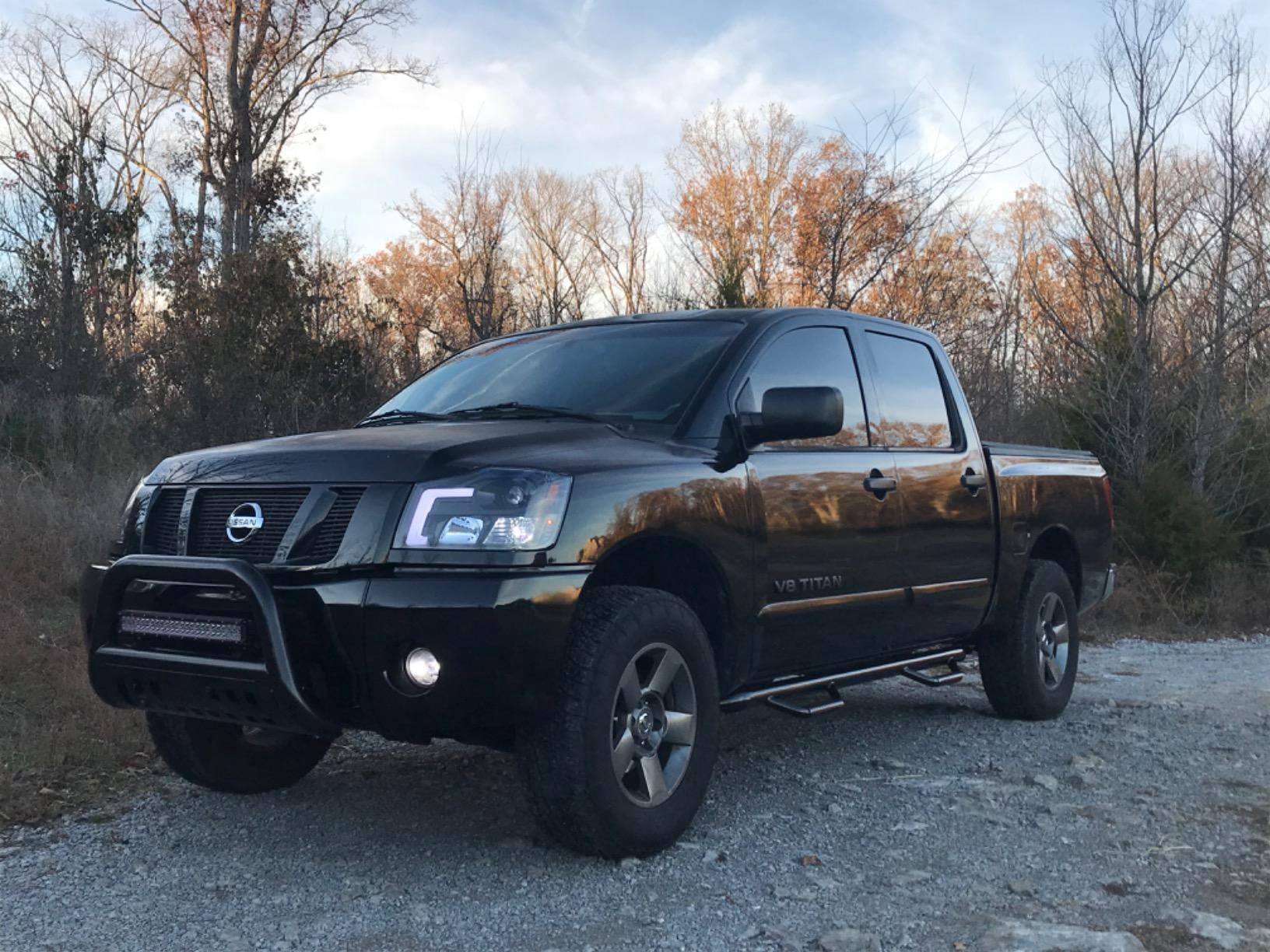 Bull Bar With Skid Plate For 2004-2015 Nissan Titan/Armada - Black Classic Style Front Guard, 3" Tube