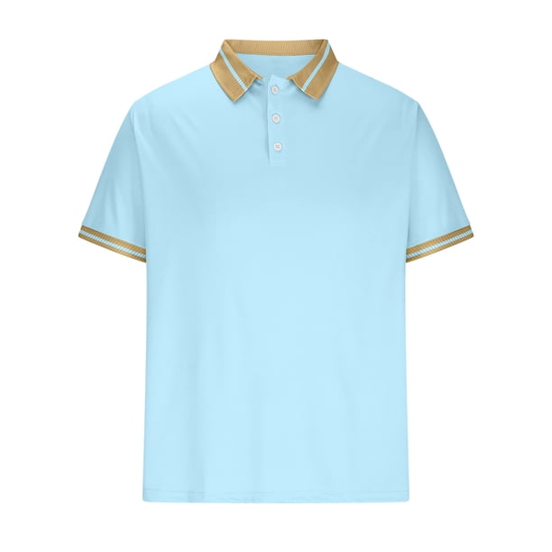 pstuiky Camisas de manga corta para hombre, Camisa deportiva de manga corta con cuello redondo y botones de color liso para hombre ropa de hombre xxl