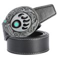 thumbnail image 2 of Cinturón de cuero Pu Negro 3 Colcomx Cinturón de vaquero occidental, 2 of 8