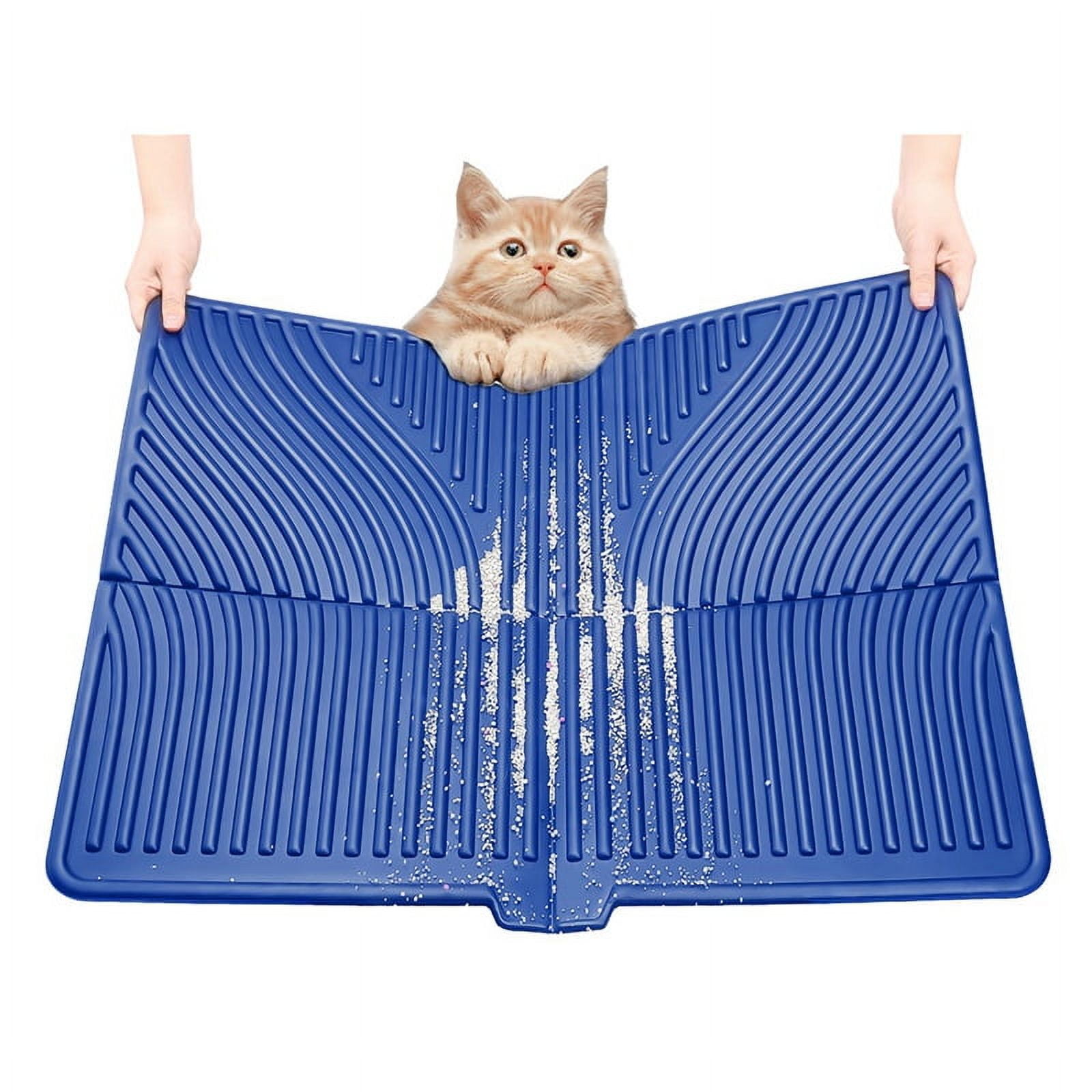 ANDALUS Cat Litter Mat - Kitty Litter Trapping Mat for Litter Boxes - Kitty Cat Litter Mat Andalus Small , Pack Of 2 - Waterproof, Non-Slip
