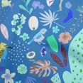 thumbnail image 1 of oneOone Cotton Poplin Twill Blue Fabric Tropical Animal Craft Projects Decor Fabric Printed By The Yard 56 Inch Wide, 1 of 4