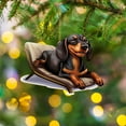 thumbnail image 4 of Fiudx Lindo Adorno Navideño de Perro, Diseño de Colgante de Acrílico, Colores Vibrantes, Accesorio para Coche o Oficina, Decoración para Fiestas, Regalo Perfecto para Navidad y Acción de Gracias, Tam, 4 of 4
