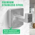 thumbnail image 2 of Towel Hooks Robe Hook Coat Hook Stainless Steel Heavy Duty Bathrooms Square Hooks Wall Mounted for Bathroom Kitchen Bedroom Brushed Gold 2 Pack, 2 of 6