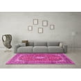 thumbnail image 3 of Ahgly Company Indoor Round Medallion Pink Traditional Area Rugs, 7' Round, 3 of 4