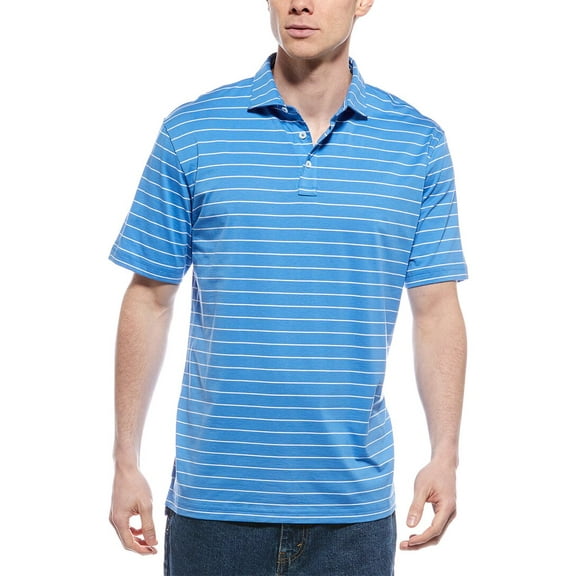 Peter Millar mens  Crown Comfort Polo Shirt, l, Blue