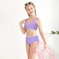 thumbnail image 4 of Girls Swimsuit Adjustable Double Strap Design Print Bikini Set with Swim Bottoms 2 Piece Bathing Suits for Girls 7-16 Years, 4 of 5