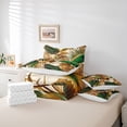 thumbnail image 6 of Erosebridal Gold Green Monstera Leaf 7-Piece Twin Bedding Sets,Tropical Botanical Tree Bedding Comforter Set For Men Women,Reversible, 6 of 7