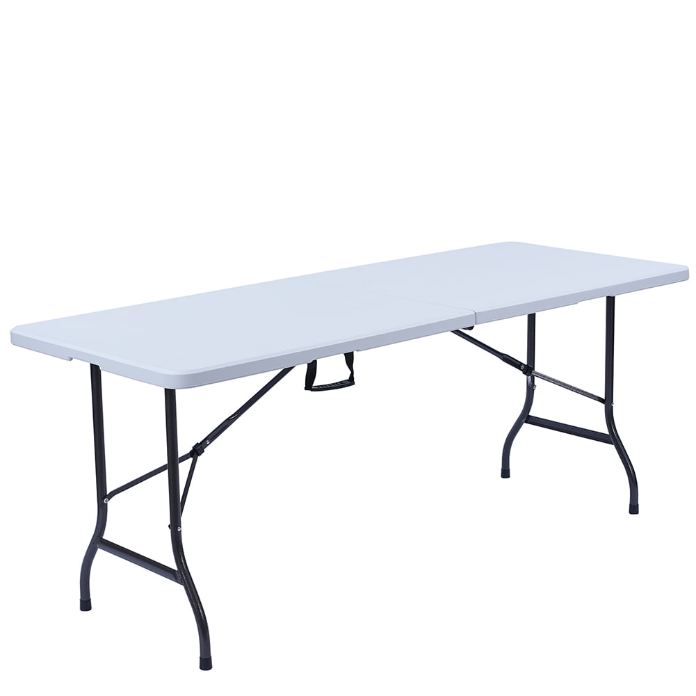 Kadyn Folding Table, Portable Folding Table for Ourdoor, Steel Camping Table for Indoor, White Kadyn Folding Table, Portable Folding Table for Ourdoor, Steel Camping Table for Indoor, White