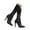 Black, variant on UngA Burgundy Boots Womens Mid Calf Boots Pointed Toe High Heel Long Boots Side Zipper Winter Dress Shoes Beige,7.5