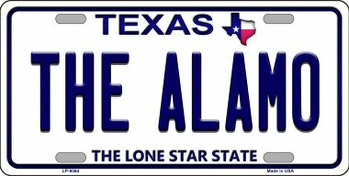 Alamo Texas License Plate Tag