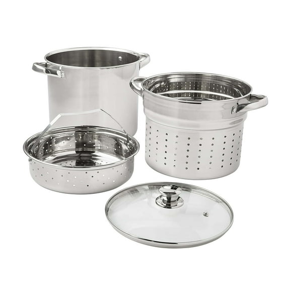 4-Piece Stainless Steel 8 qt Cooker Multipot Set