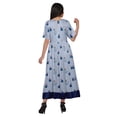 thumbnail image 3 of Moomaya Long A-Line tunic Kurti Dress For Women Elbow Sleeve Printed Casual Kurti, 3 of 5