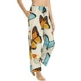 thumbnail image 2 of Kll Womens Butterflies Print Pajama Pants Soft Pajama Bottoms For Women Cozy Lounge Pants, 2 of 9