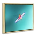 thumbnail image 4 of Stupell Industries Sitting on Peaceful Surfboard Nautical & Beach Painting Gold Floater Framed Canvas Art Print Wall Art, 31 x 25, 4 of 10