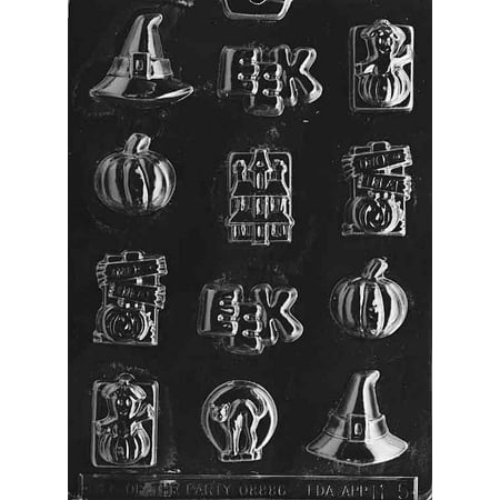Halloween Assortment Hat Pumpkin Trick or Treat Chocolate Mold Mould Candy Soap Party Favor M51