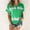 Mint Green, variant on Summer Tops for Women Plus Size Crew Neck Graphic Printed Short Sleeve Shirts Casual Loose Fit Pullover Basic Tunic Tops