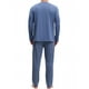 thumbnail image 3 of INSPIRAR CHIC Conjunto de Pijamas de 2 Piezas de Manga Larga con Cuello Redondo Casual con Patrón de Rayas L Azul Gris, 3 of 6