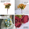 thumbnail image 4 of Efavormart 2 Pack | 19" Gold Silk Peony Flower Bouquet Arrangements, Artificial Wedding Bridal Bouquets, 4 of 11