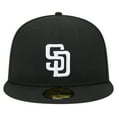 thumbnail image 2 of Men's New Era Black San Diego Padres Logo 59FIFTY Fitted Hat, 2 of 6
