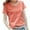 Orange, variant on yillto Womens Plus Size Basic Shirts V Neck Short Sleeve Casual Tshirts Summer Breathable Plain Tees
