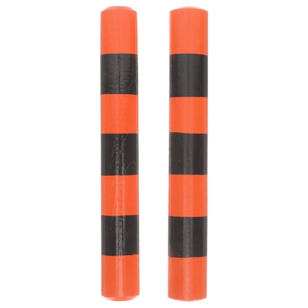 FUTUREORYY 2Pcs Rhythm Sticks Wood Yellow Striped for Music Education Classroom Use Portable