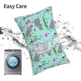 thumbnail image 6 of Zufioo Hippo With Flamingos And Crocodiles Print Double-Sided Throw Pillow Cover, Pillow Protector Home Decor - With Hidden Zipper, Suitable for Bedroom, Living Room, Car Interior-16"x24", 6 of 6
