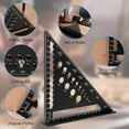 thumbnail image 3 of 5 in 1 Carpenter's Square, Multifunction Carpenter's Square 180 mm, Aluminum Ruler, Protractor from 45 to 90 Degrees, Squares, 3 of 5