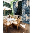 thumbnail image 5 of nqOlkjepod Outdoor Curtains for Patio Waterproof, Blue Brown Palm Leaf Outdoor Privacy Panels Grommet, Vintage Summer Botanical Blackout Outside Curtains for Porch/Cabana/Pergola 54"x95", 1 Panel, 5 of 8