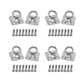 thumbnail image 1 of 8Pcs Square Swivel Pad Eye Rotatable Ceiling Hook Wall Mounted Hook Stainless Steel Eye Pad Plate (with Screws), 1 of 8